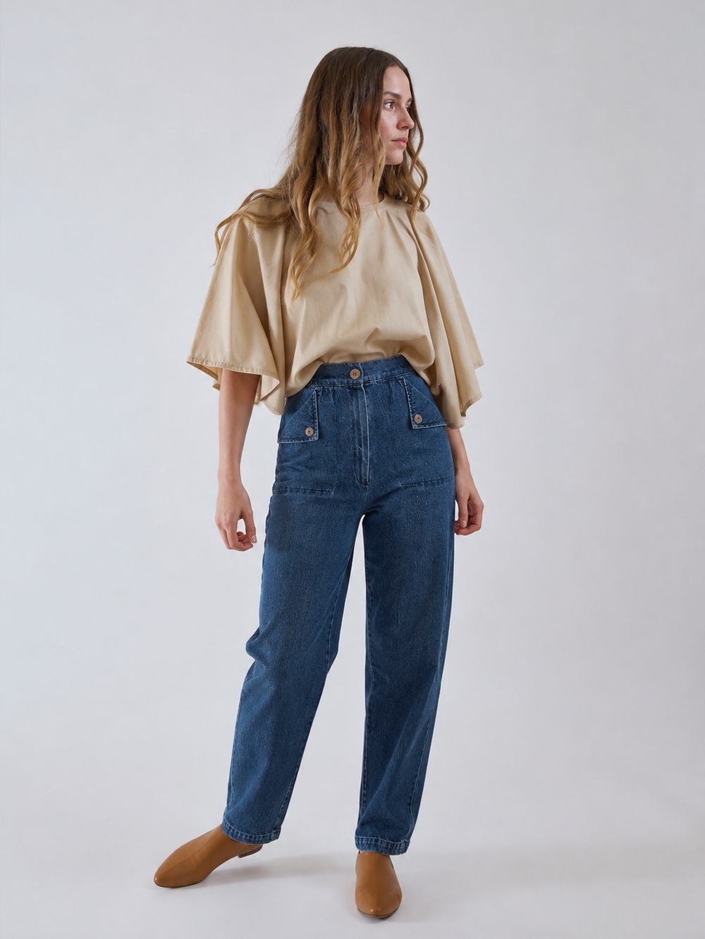 Ilana Kohn Huxie Pants in Denim Size 0 Blue 100% Cotton Jeans